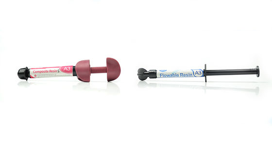 Résine fluide photopolymérisable de couleur A2 avec une grande flexibilité et un retrait minimal pour les restaurations dentaires