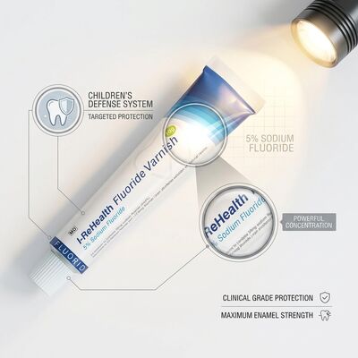Laque dentaire à 5% de fluorure de sodium avec saveur de melon pour prévenir les caries dentaires