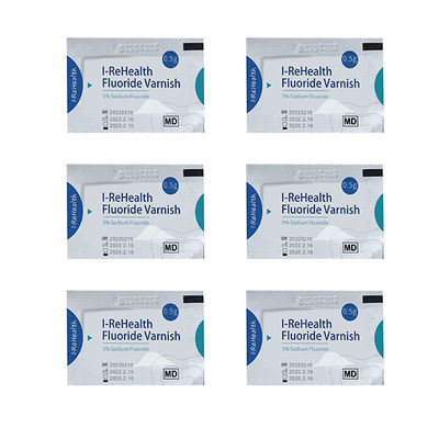 vernis de fluorure de sodium de 0.5g 5% pour la boîte sensible des dents 100PK/