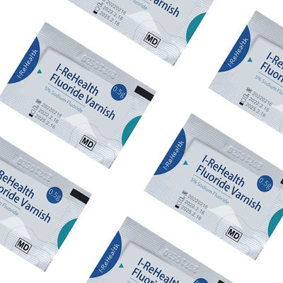vernis dentaire Teatment de fluorure de 5%NaF 0.5g pour la déminéralisation orthodontique